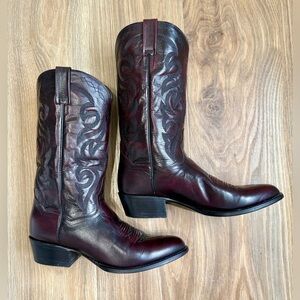 Dan Post DP2112 Western Cowboy Boots Brown Leather Size 11 EUC